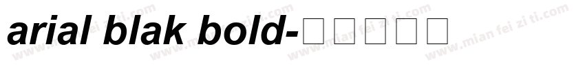 arial blak bold字体转换